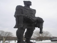 A Statue Commemorating the village that was annihilated on 1 March 1943 during Nazi reprisals against Belarusian partisans